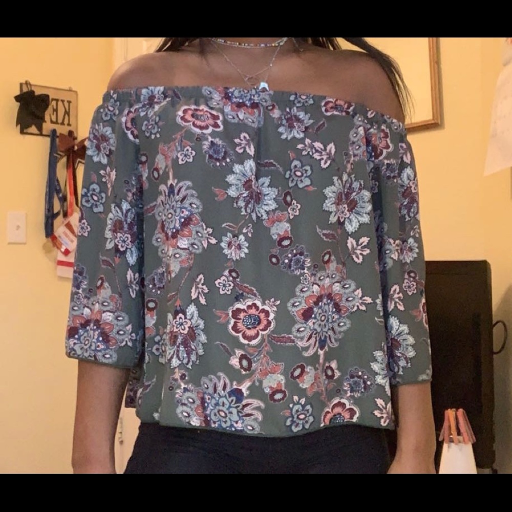 Floral off the shoulder top